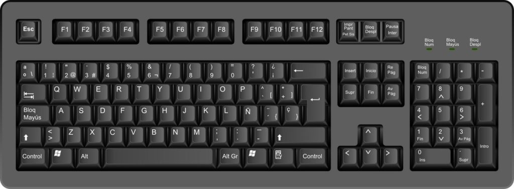 ▷⊛ teclas tiene teclado común o normal de computadora 【 ⃞】